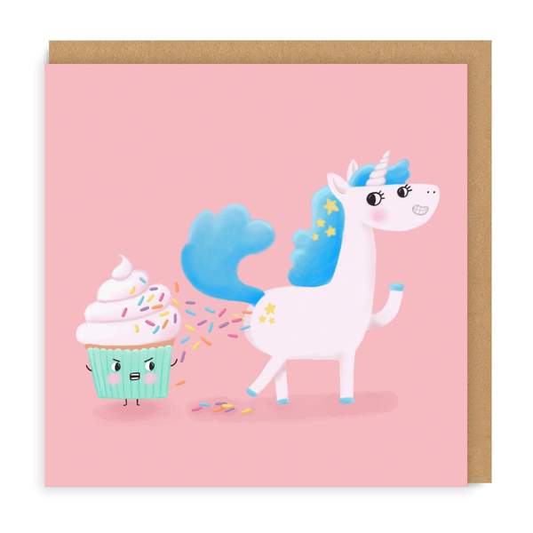 Unicorn Poop Square Greeting Card