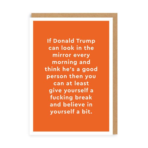 Donald Trump Mirror Greeting Card