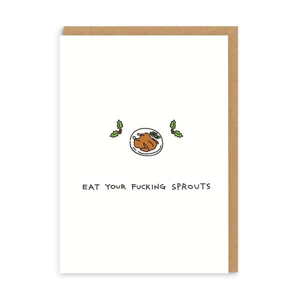 Eat Your F*cking Sprouts Christmas Card