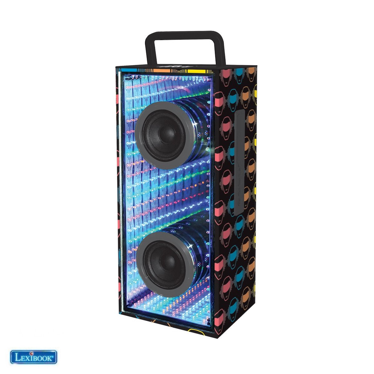 Lexibook - iParty Bluetooth Portable Speaker with magical infinity flashing lights (BTL600)