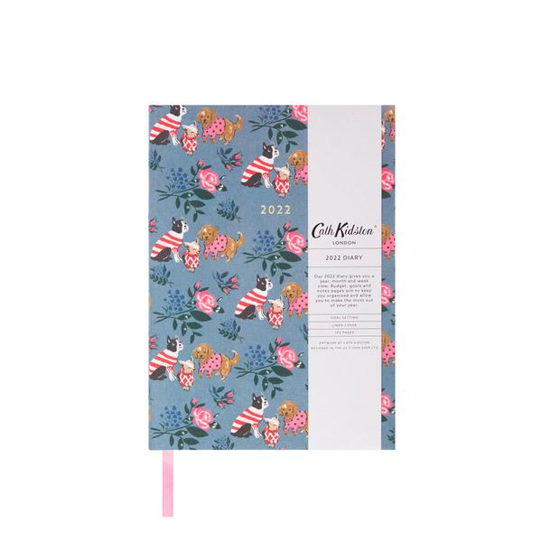 Blue Floral Dogs 2022 Diary A5