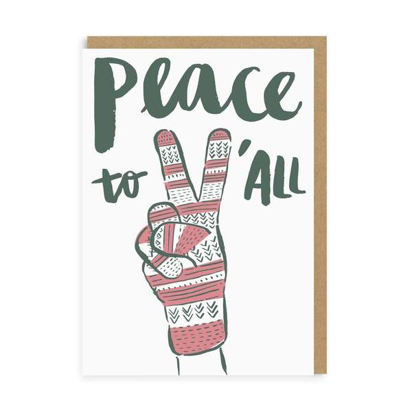 Peace & Glove Christmas Card