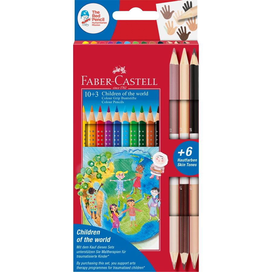 Faber-Castell - Colour Grip Children of the world pencil triangular 10+3 (201746)