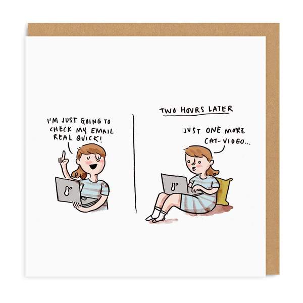 One More Cat Video Square Greeting Card