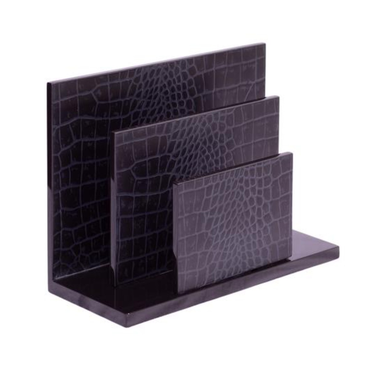 Posh Trading | Chelsea Letter Holder | Croc Noir