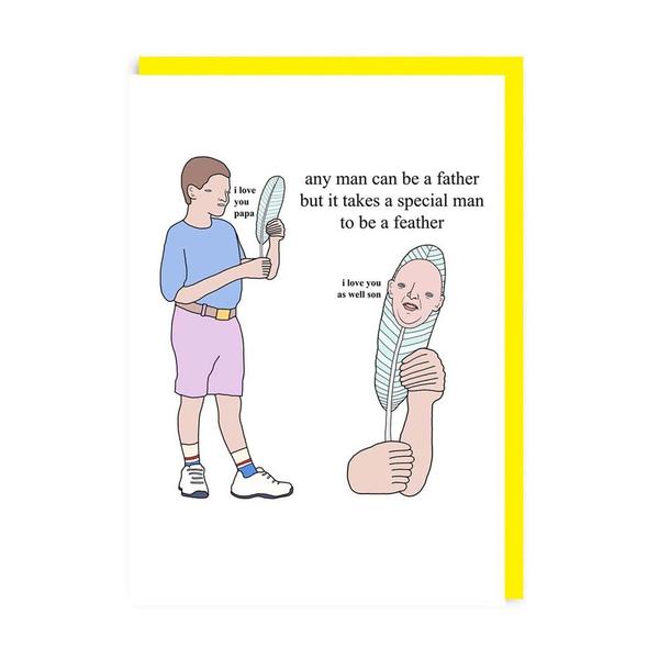 Feather Father Greeting Card