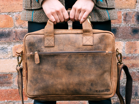 14 Inch Leather Laptop Bag For Women