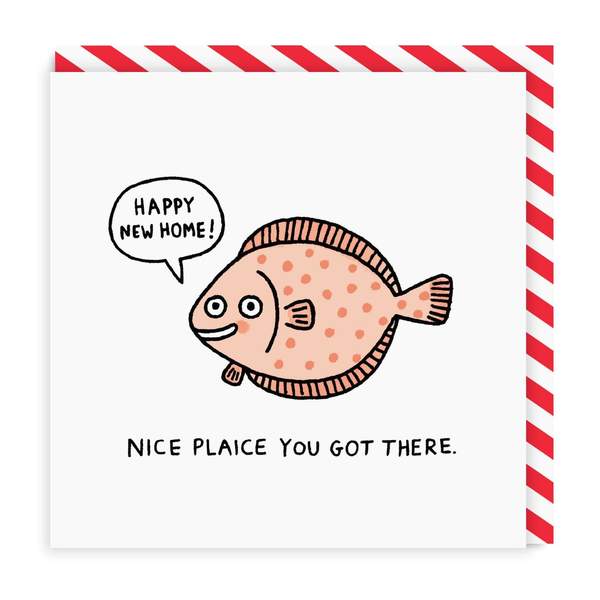 Nice Plaice Square New Home Greeting Card