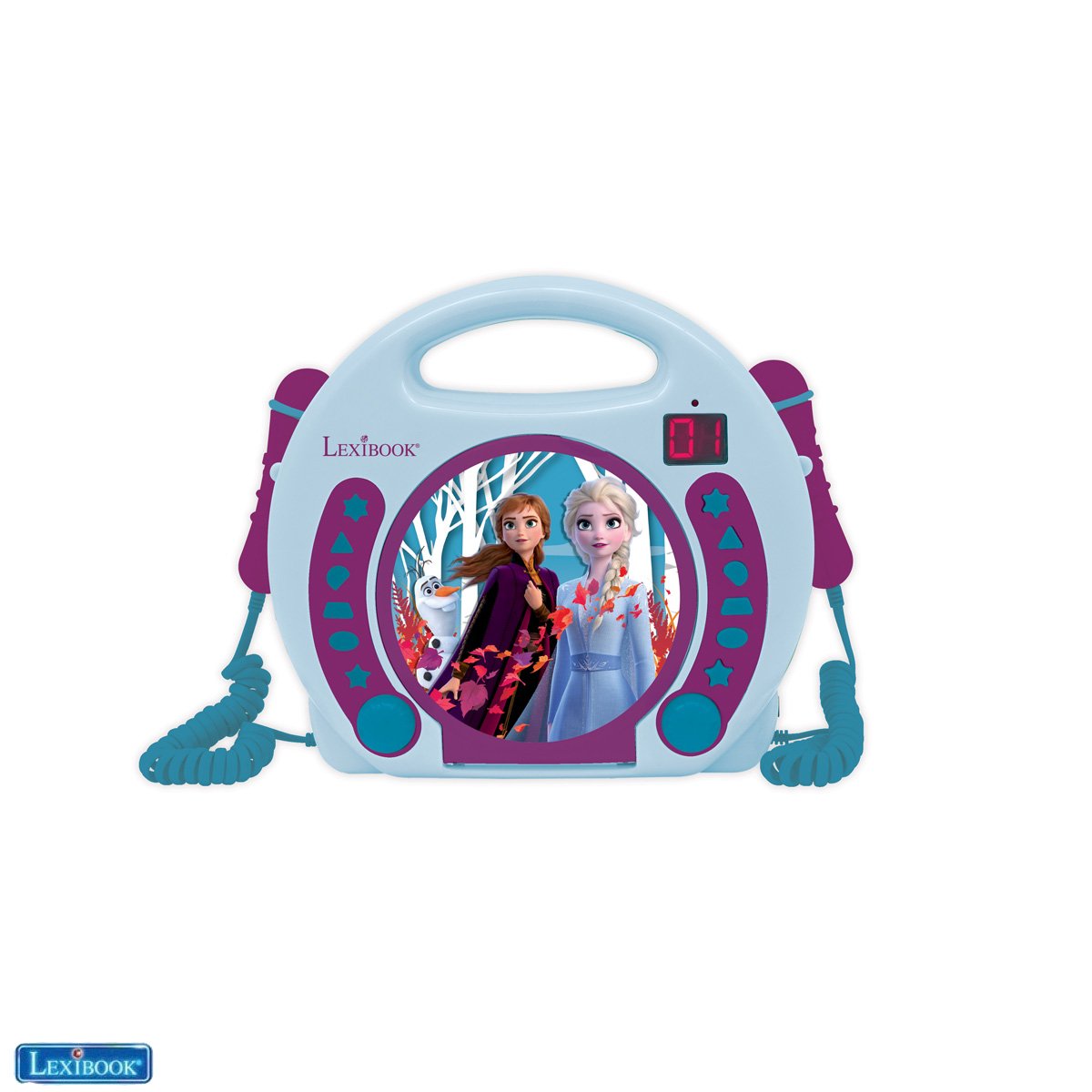 Lexibook - Frozen Portable CD player with 2 Sing Along microphones (RCDK100FZ)