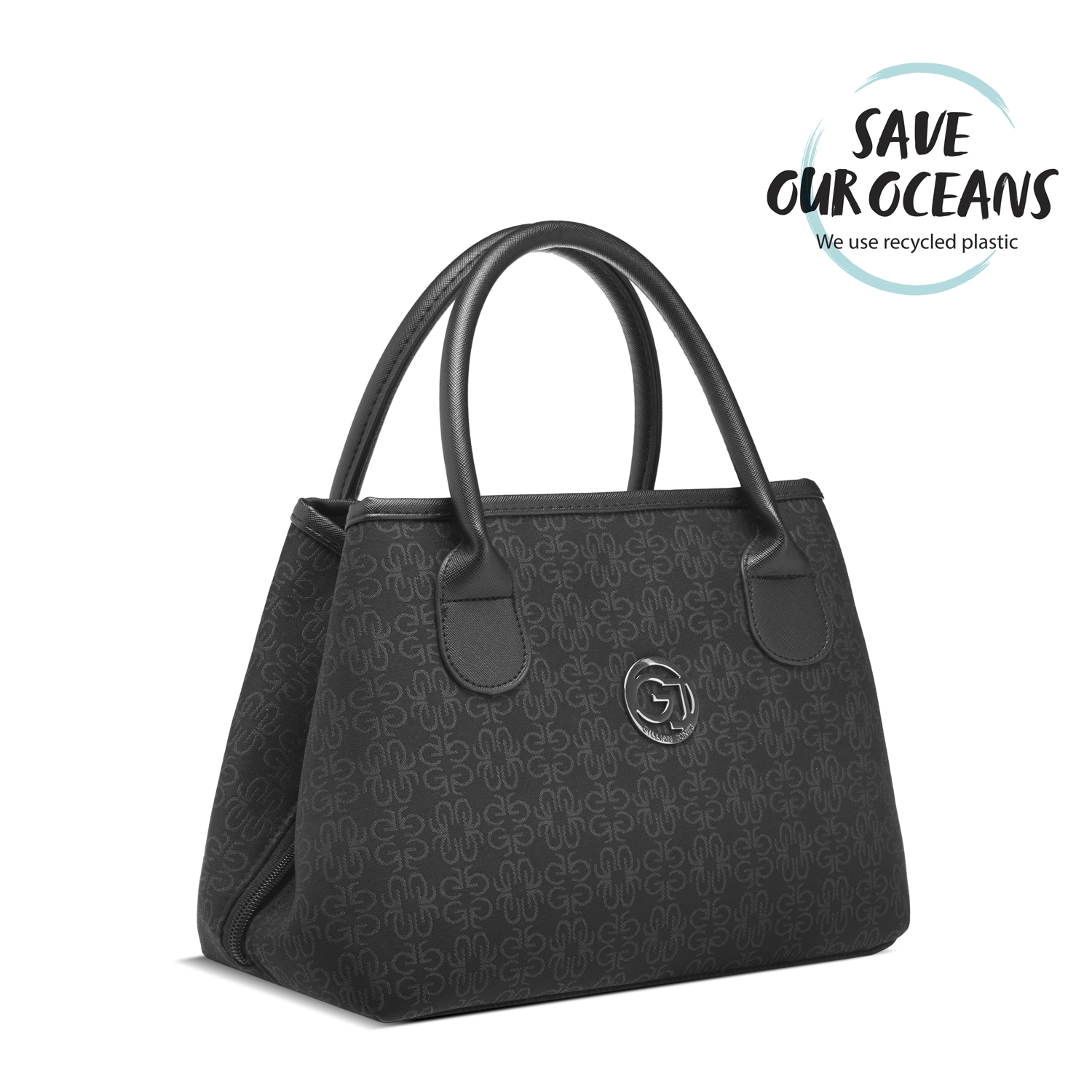 Gillian Jones - "Mary" Cosmetic Bag in Jaquard Signature