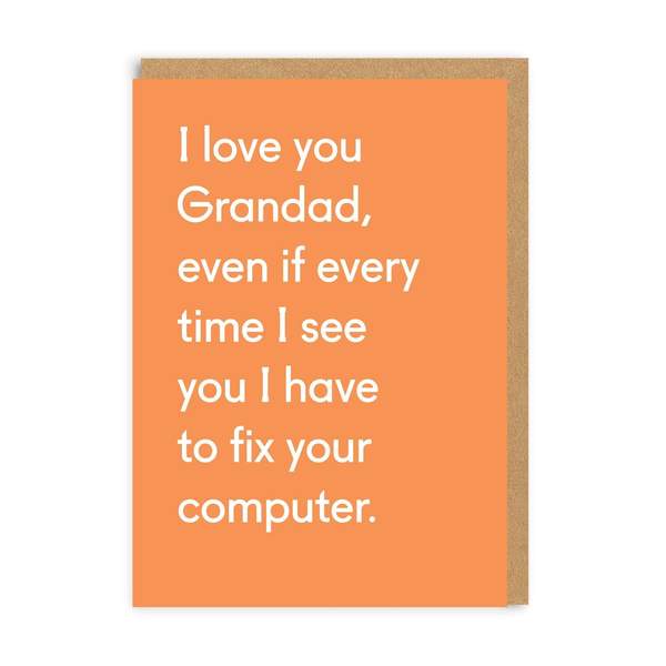 Grandad I Love You Birthday Greeting Card