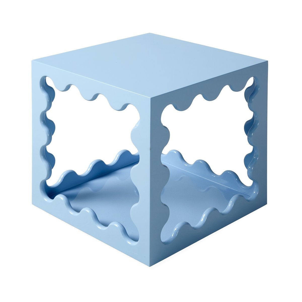 Jonathan Adler I Ripple Lacquer Cube I Blue