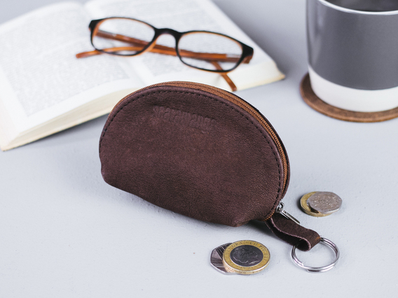 Pocket Keyring Pouch Brown