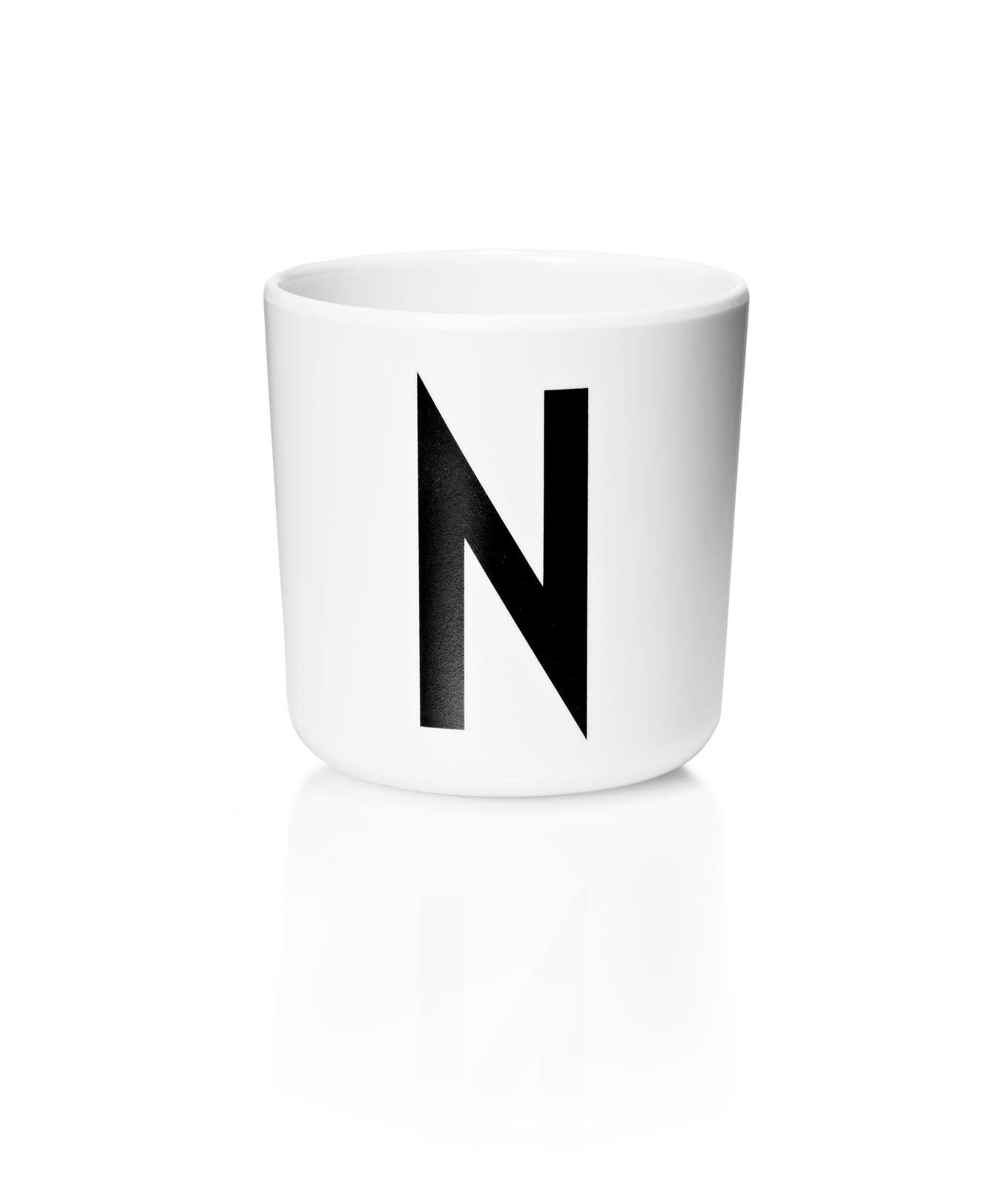 ​Design Letters - Personal Melamine Cup N - White (20201000N)