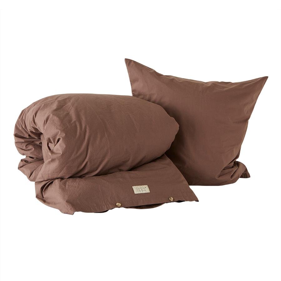 OYOY Living - Nuku Organic Bedding - 140 x 220 - Choko
