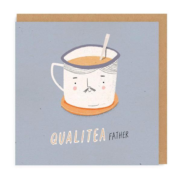 Quali-tea Dad Square Greeting Card
