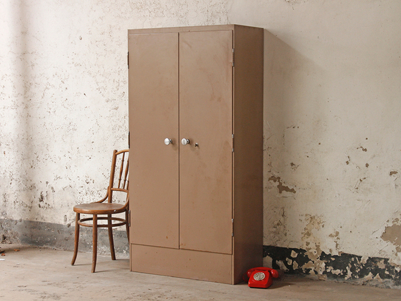 Vintage Metal Post Office Cupboard Large