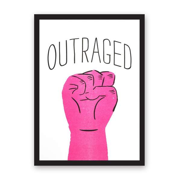 A3 Outraged Riso Print