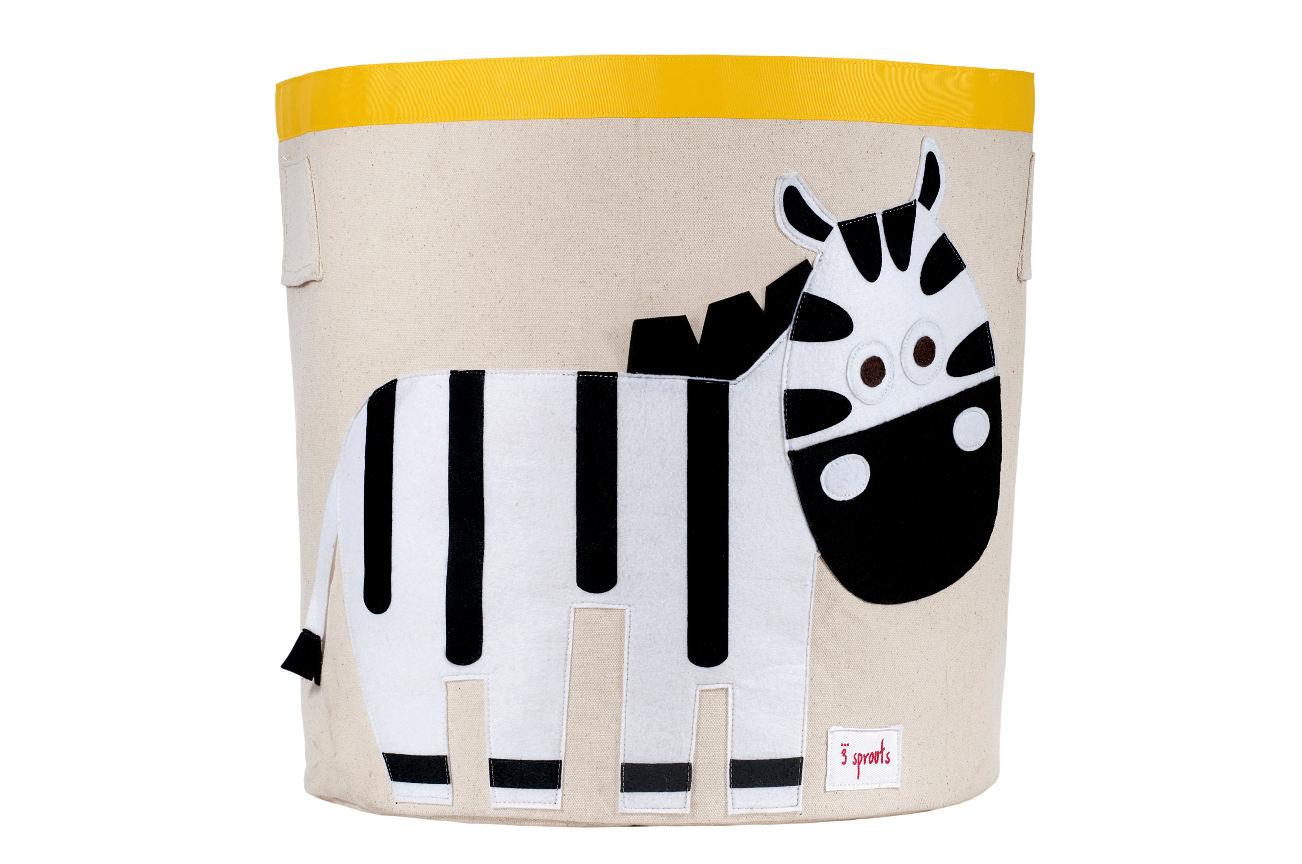 3 Sprouts - Storage Bin - Black & White Zebra