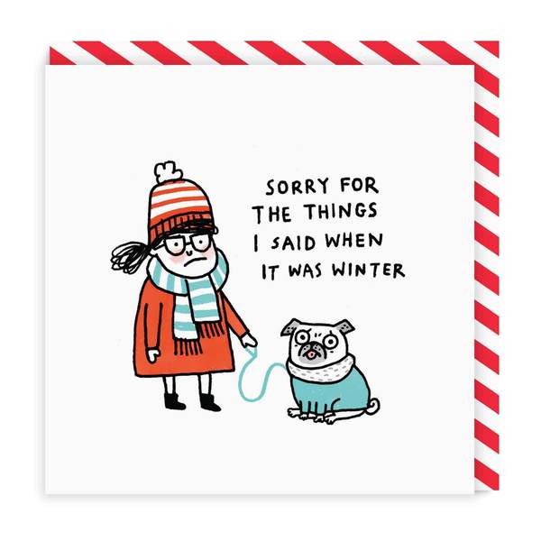When It Was Winter Square Greeting Card