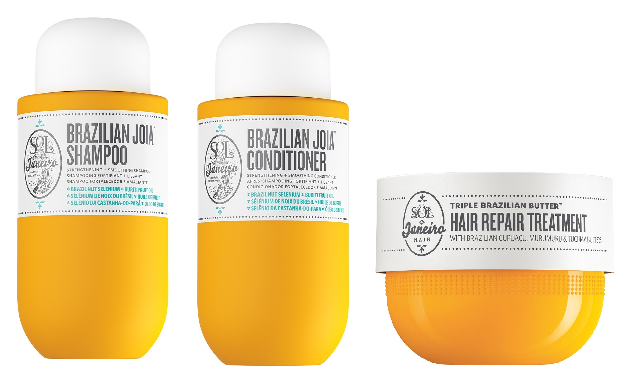 Sol de Janeiro - Brazilian Joia Strengthening + Smoothing Shampoo + Conditioner 295 ml + Triple Brazilian Butter Hair Repair Treatment 238 ml