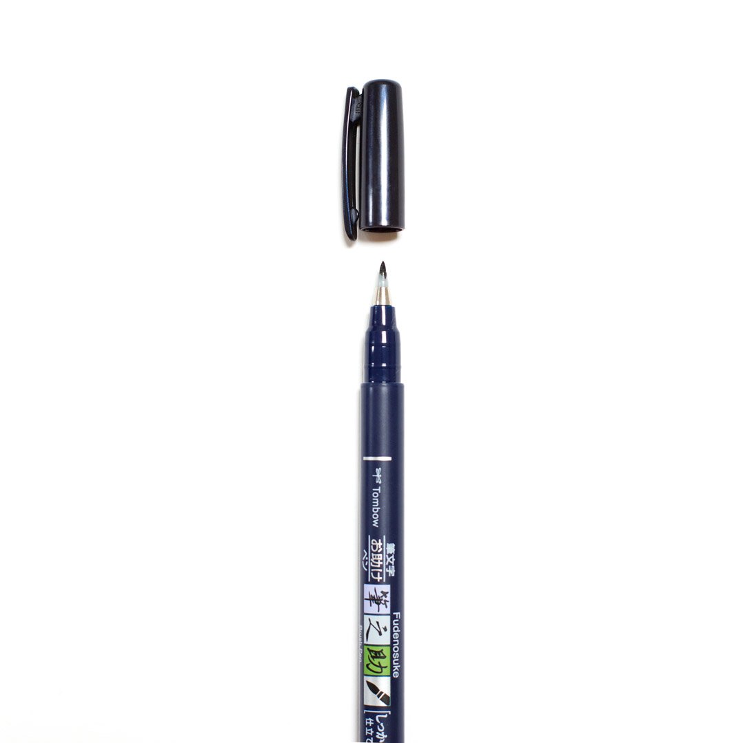 Tombow Fudenosuke Black Brush Pen