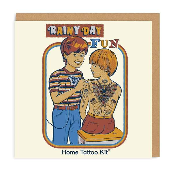 Rainy Day Fun: Home Tattoo Kit Greeting Card