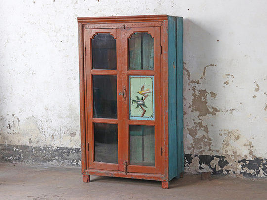 Decorative Vintage Display Cabinet Brown