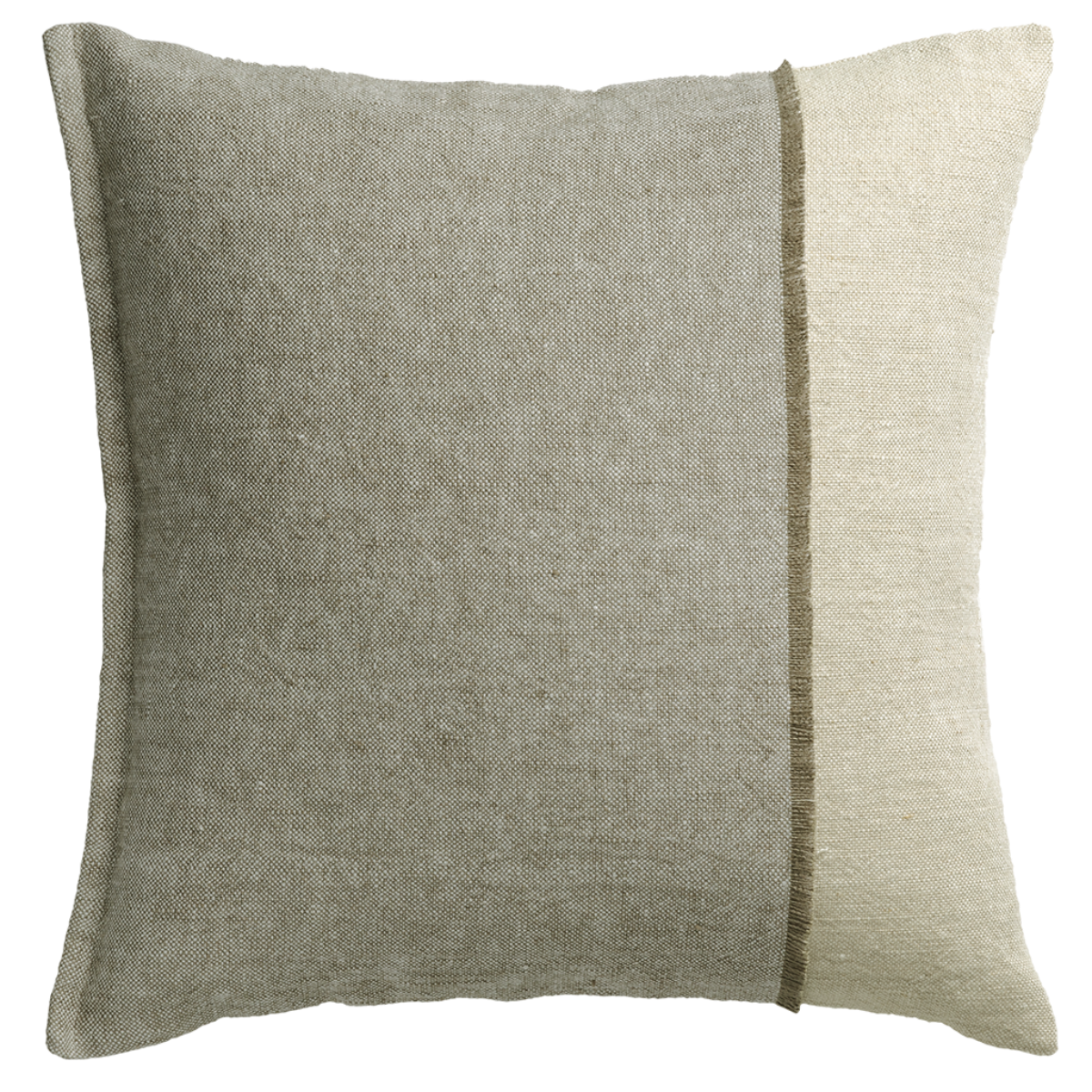 de Le Cuona | Haiku Panel Cushion With Fringe Detail Pond/Husk