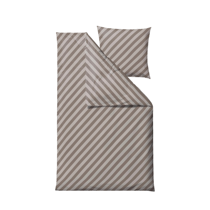 Södahl - Organic Diagonal ​Bedding 140 x 200 cm - Taupe (15266)