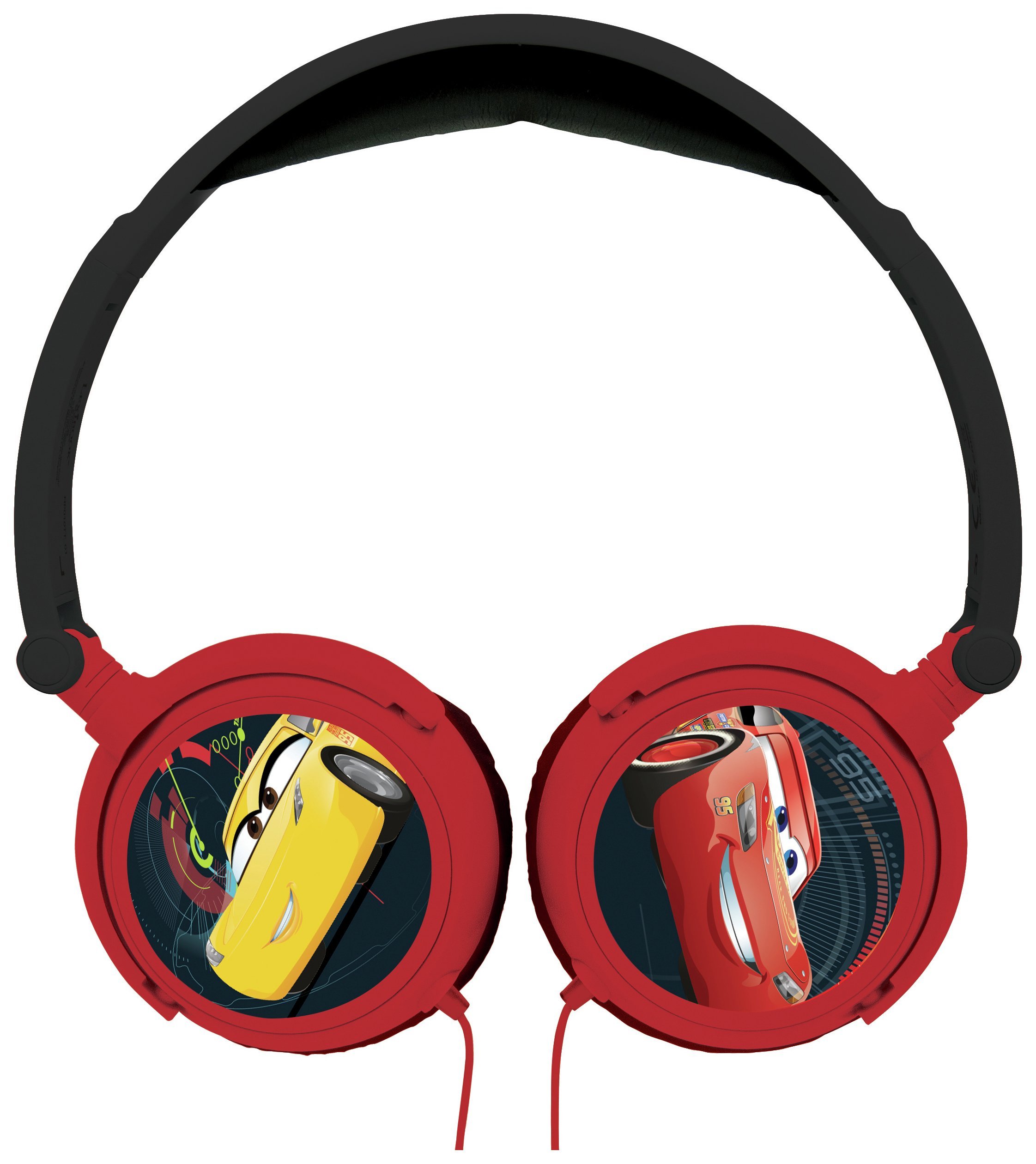 Lexibook - Disney Cars Stereo Wired Foldable Headphone with Kids Safe Volume (HP010DC)