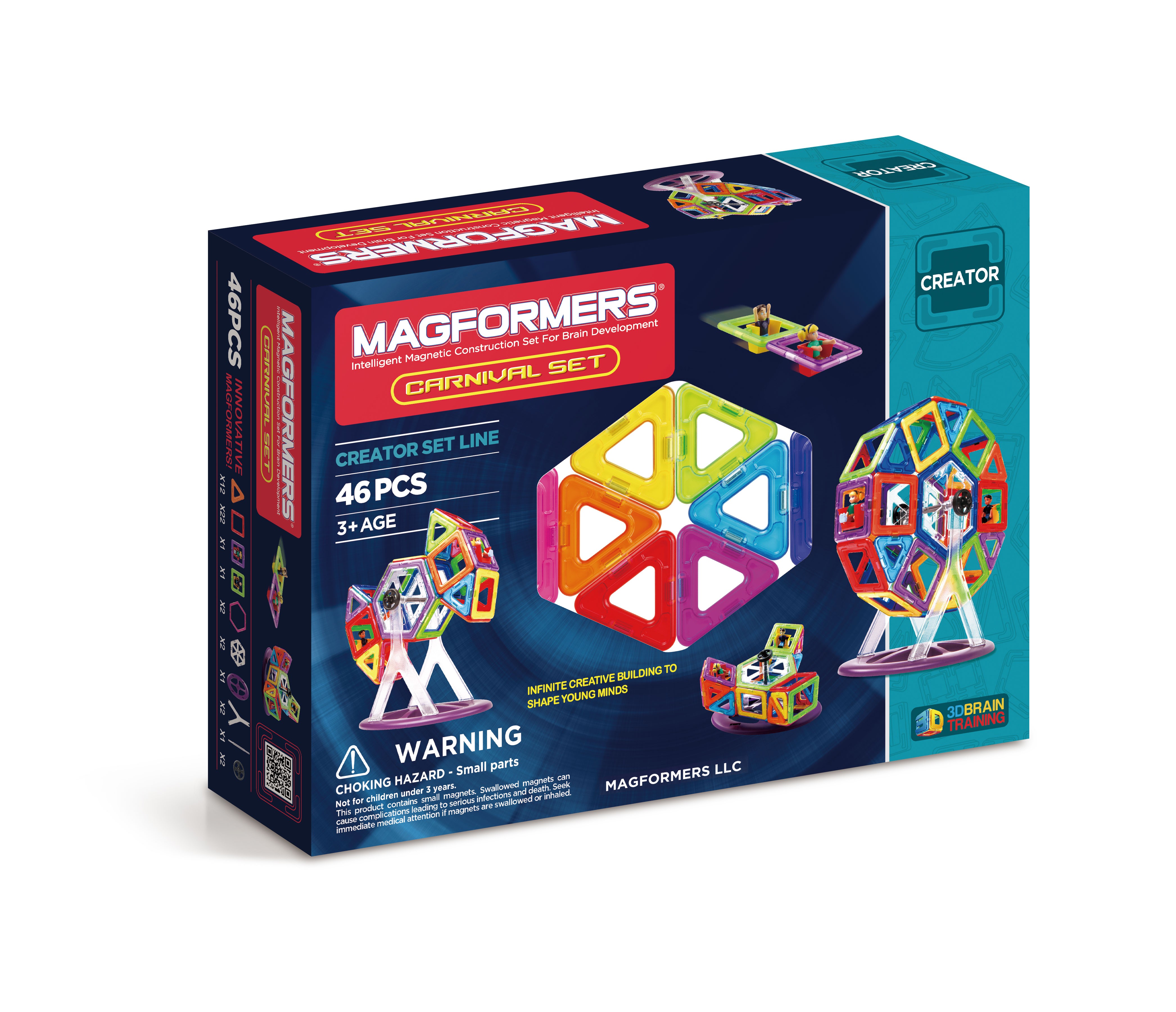 Magformers - Rainbow Carnival Set, 46 pc (3005)