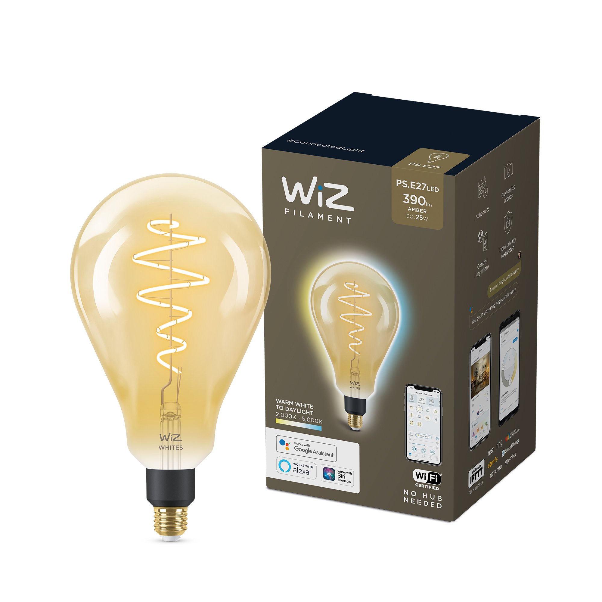 WiZ - PS160 Amber bulb E27 Tunable white - Smart Home