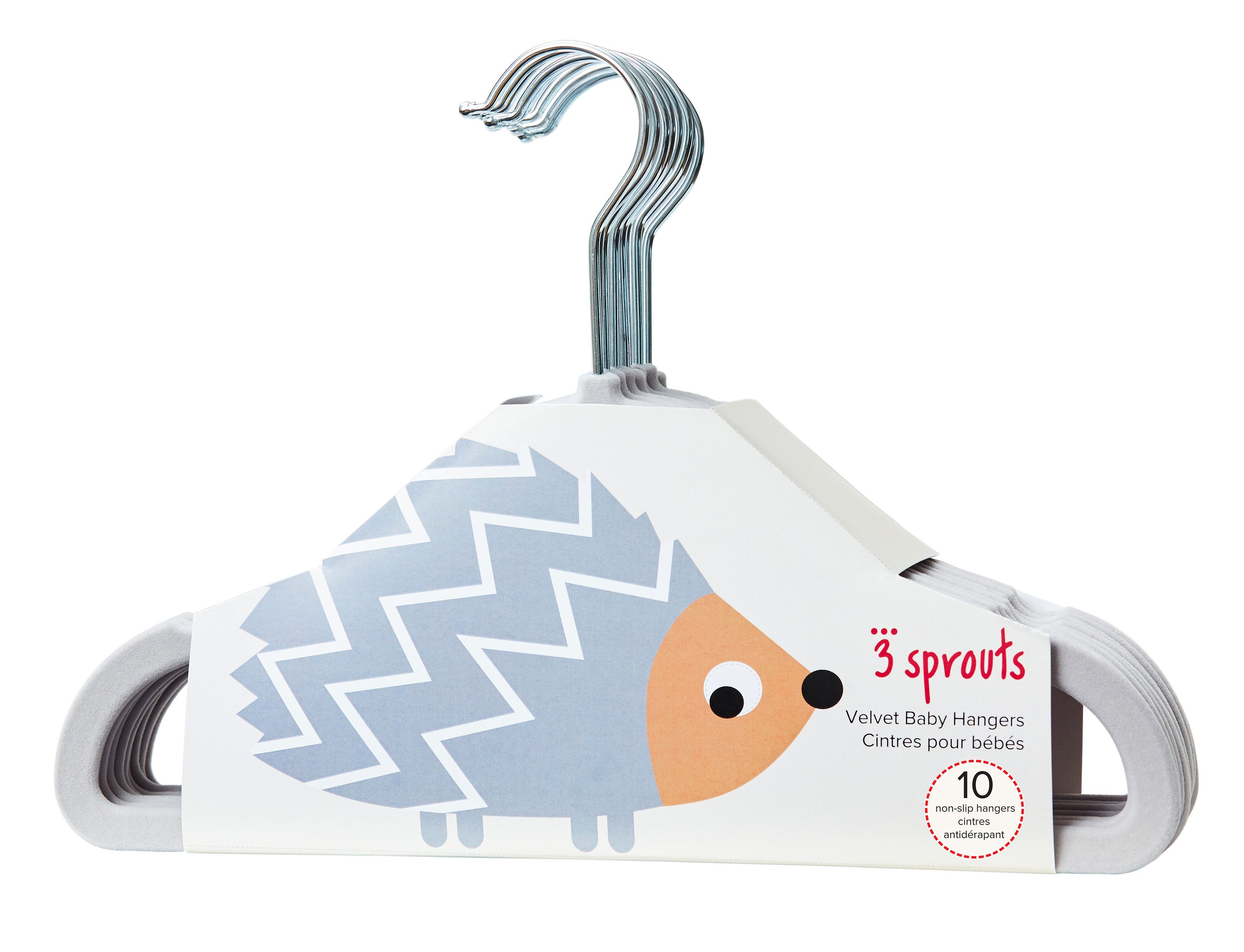 3 Sprouts - Hangers - Gray Hedgehog