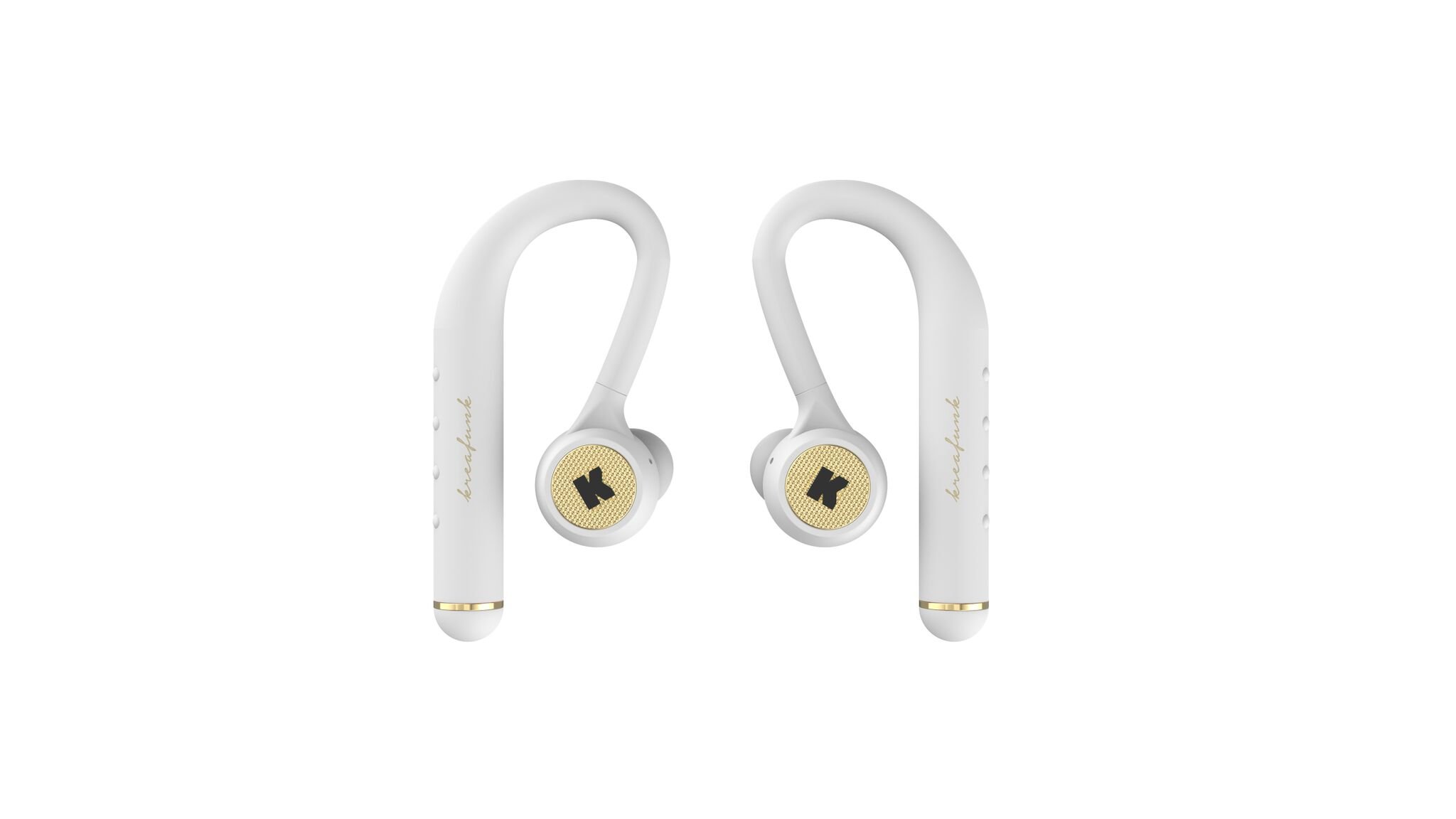 KreaFunk - bGEM Bluetooth Headphones - White/Gold (kfkm01)
