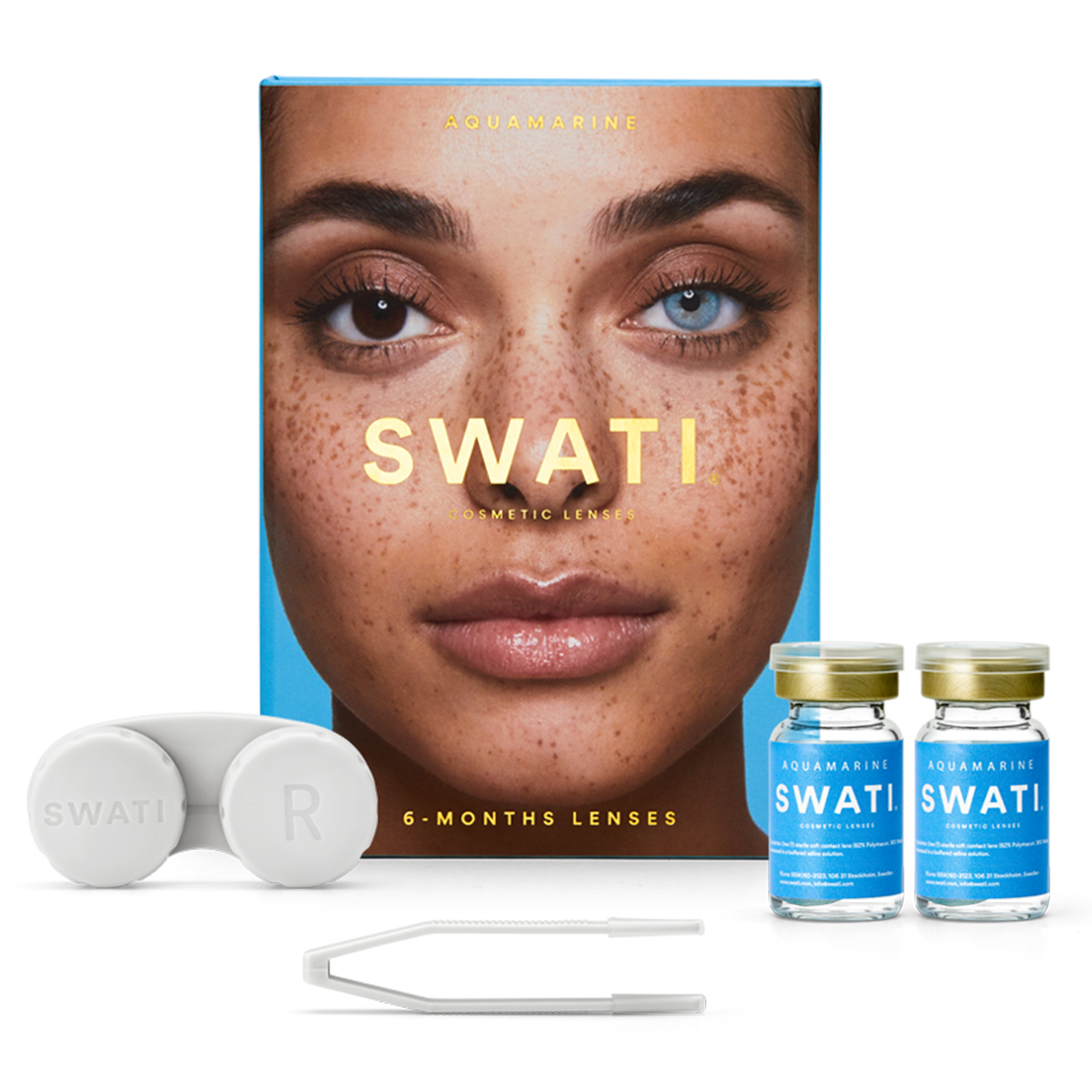 SWATI - Coloured Contact Lenses 6 Months - Aquamarine