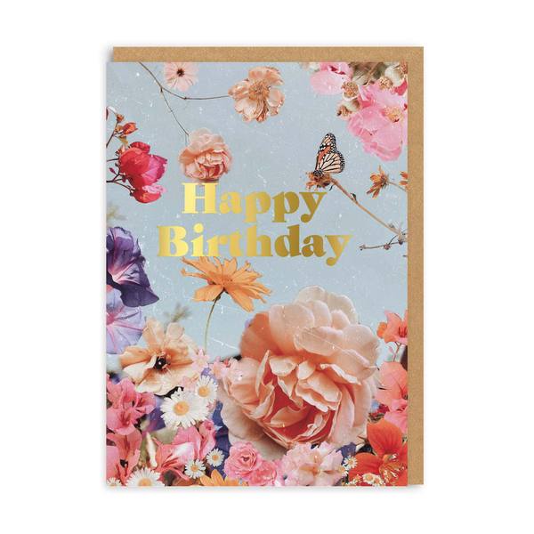 English Garden Birthday Greeting Card