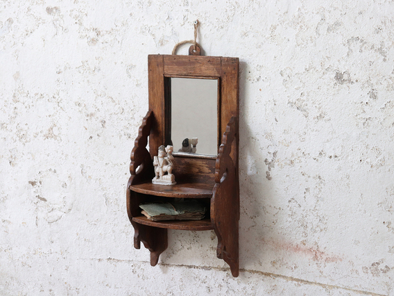 Indian Shaving Mirror Brown