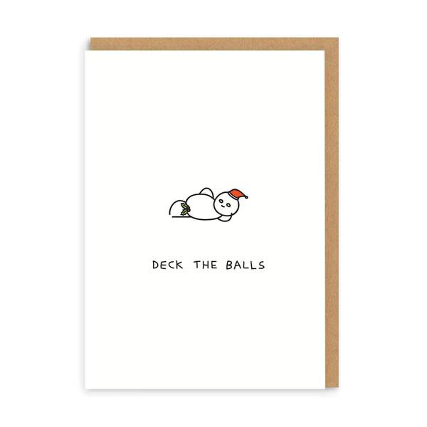 Deck The Balls Christmas Card