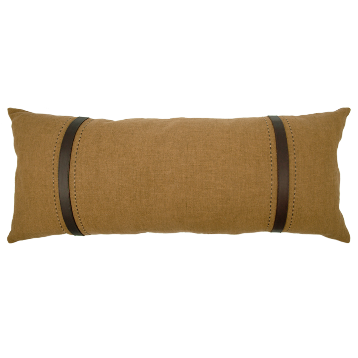de Le Cuona | Bracken Sofa Cushion With Leather Straps Clay