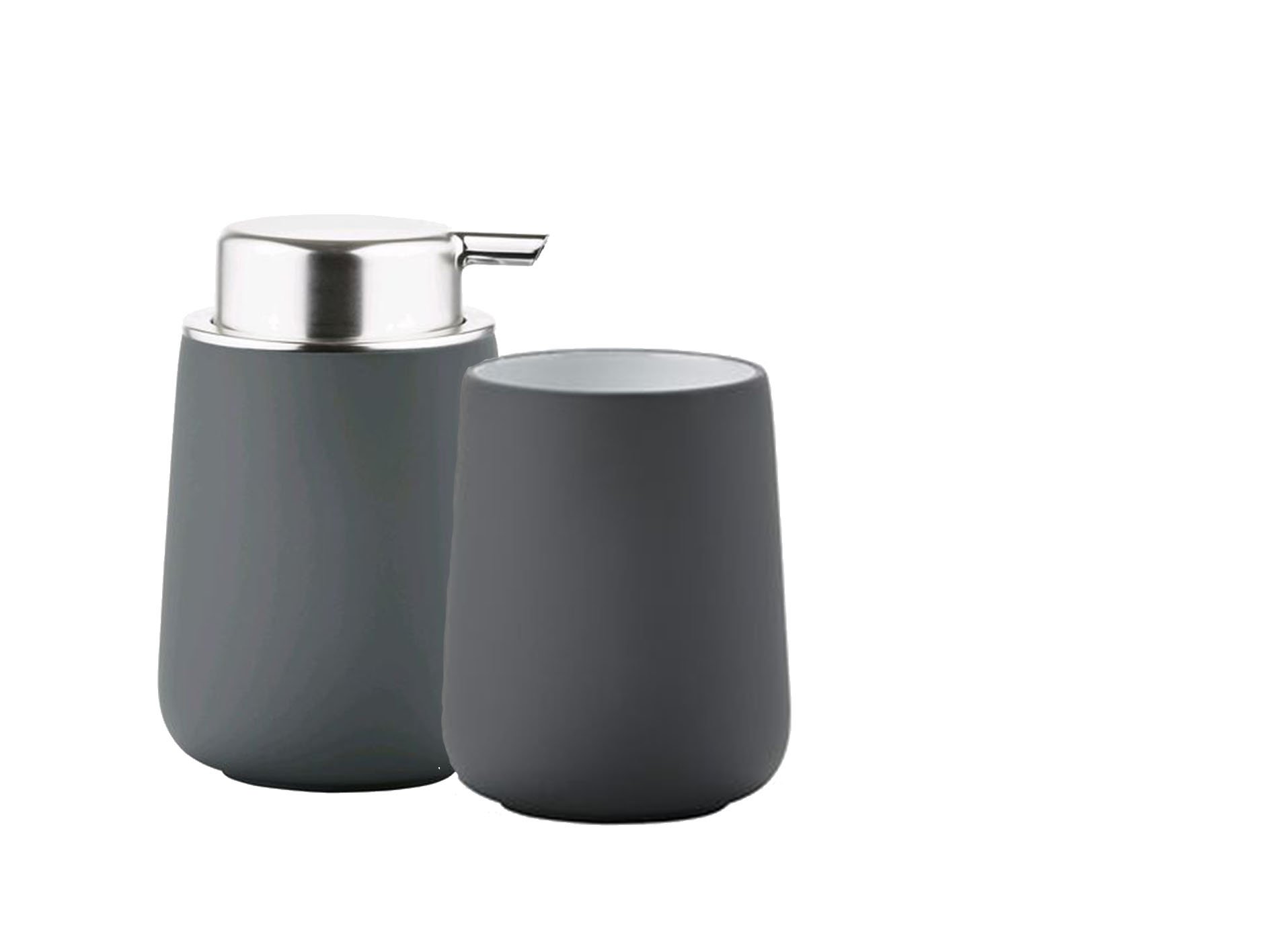 Zone - Nova Toothbrush Holder and Soap Dispenser - Grey