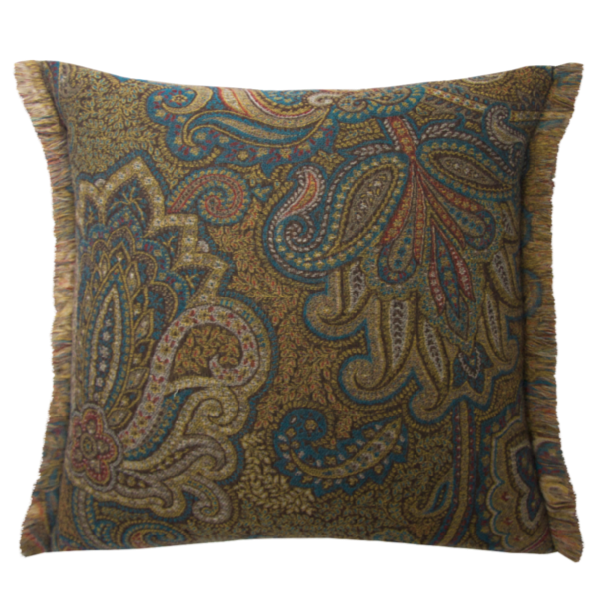 de Le Cuona | Dragonfly Cushion With Fringe Malachite