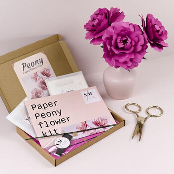 Large Peony Paper Flower Craft Kit