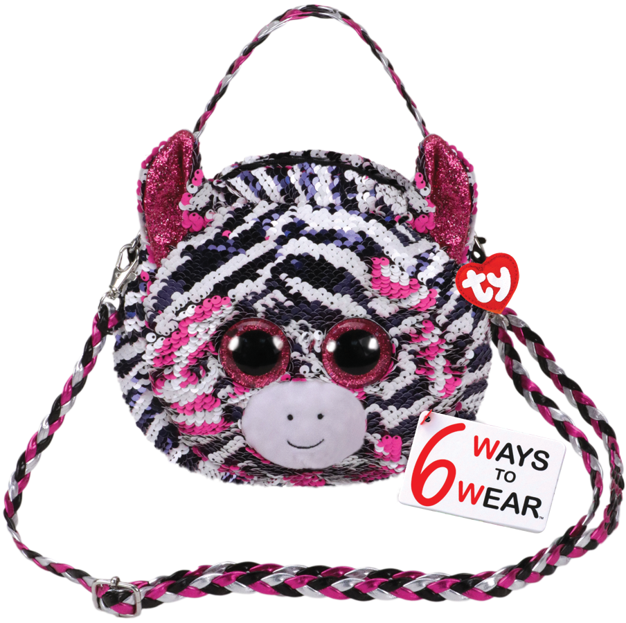 Ty Plush - Sequin Purse - Zoey the Zebra (TY95130)