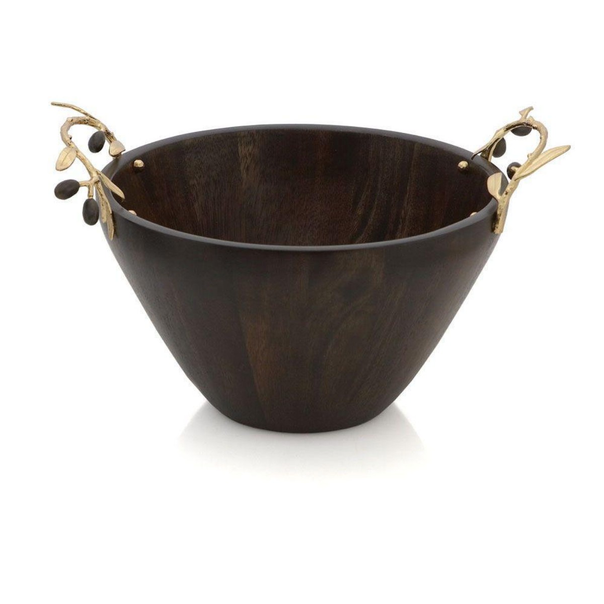 Michael Aram I Olive Branch Gold Wood Bowl