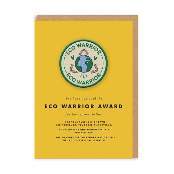 Eco Warrior Woven Patch Greeting Card