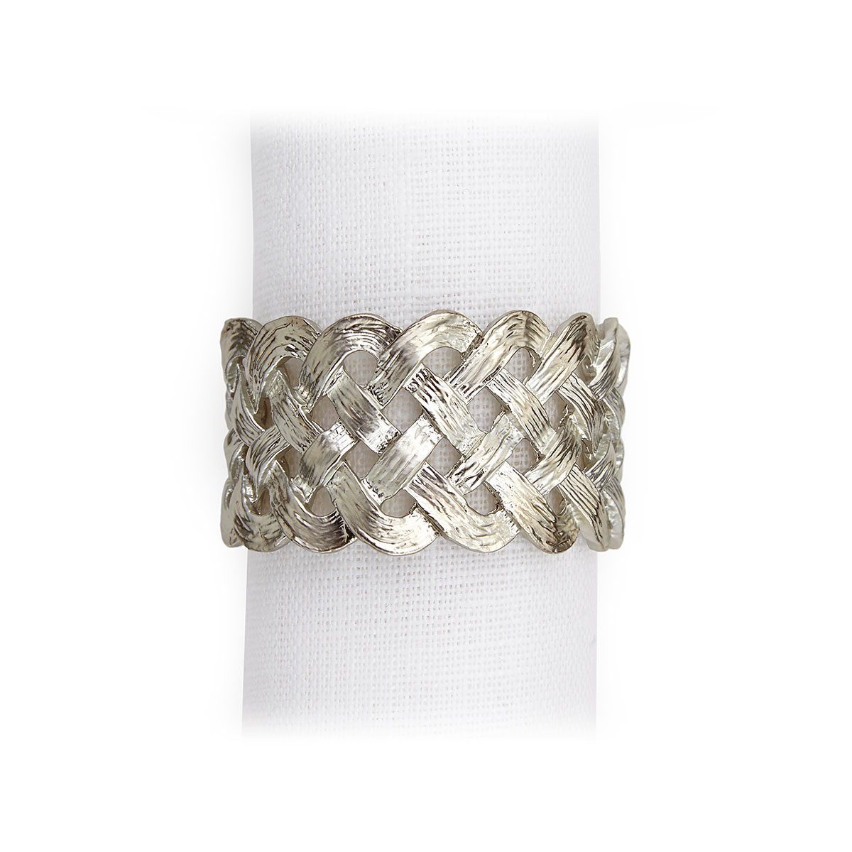 L'Objet I Braid Napkin Jewels Platinum