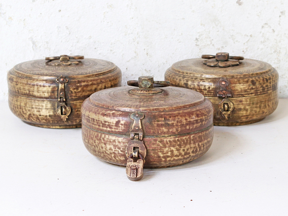 Vintage Brass Chapati Bowl Medium