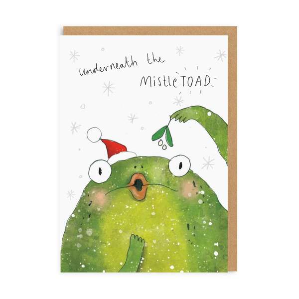 Underneath The 'Mistletoad' Christmas Card