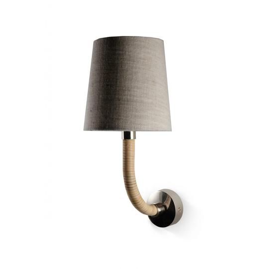 Porta Romana I Holden Wall Light I Light Cane With Nickel